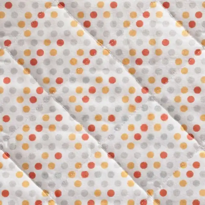 Safari Orange Steppstoff Goutte Pois 150cm Breite Abverkauf