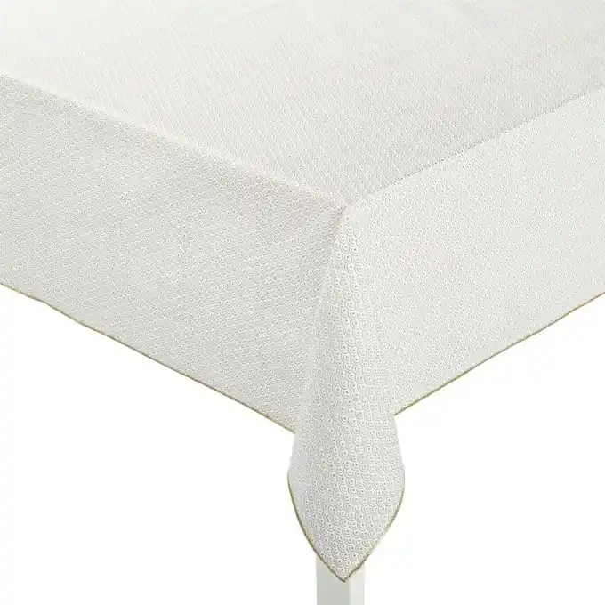 Schnäppchen Glitzernde Tischdecke mit Bordüren, 150 x 250 cm