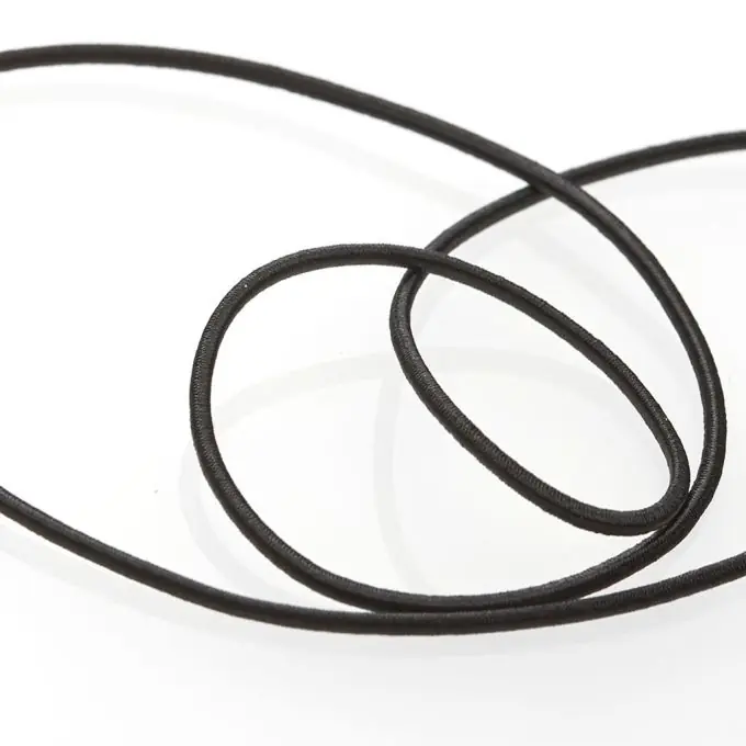 Elastische Kordel, 1,2 mm, schwarz Heißes Angebot