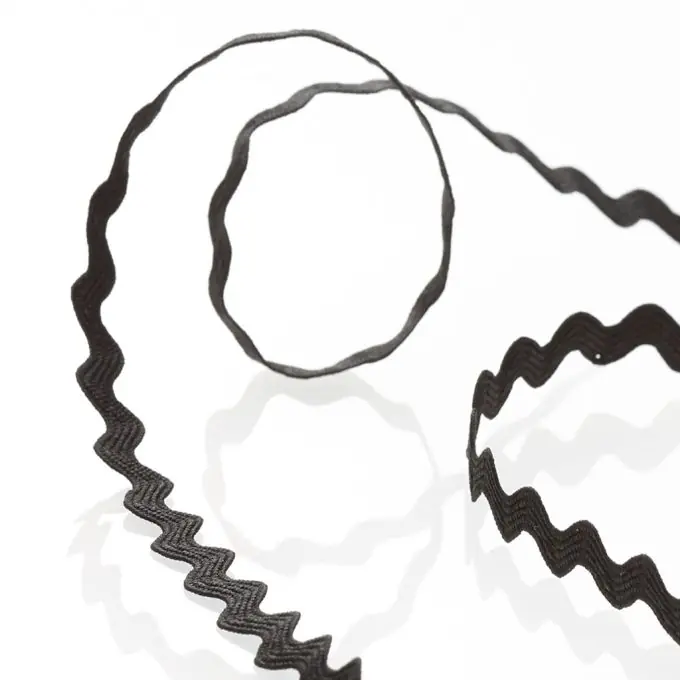 Ab Werk Zackenlitze – Schwarz 8 mm