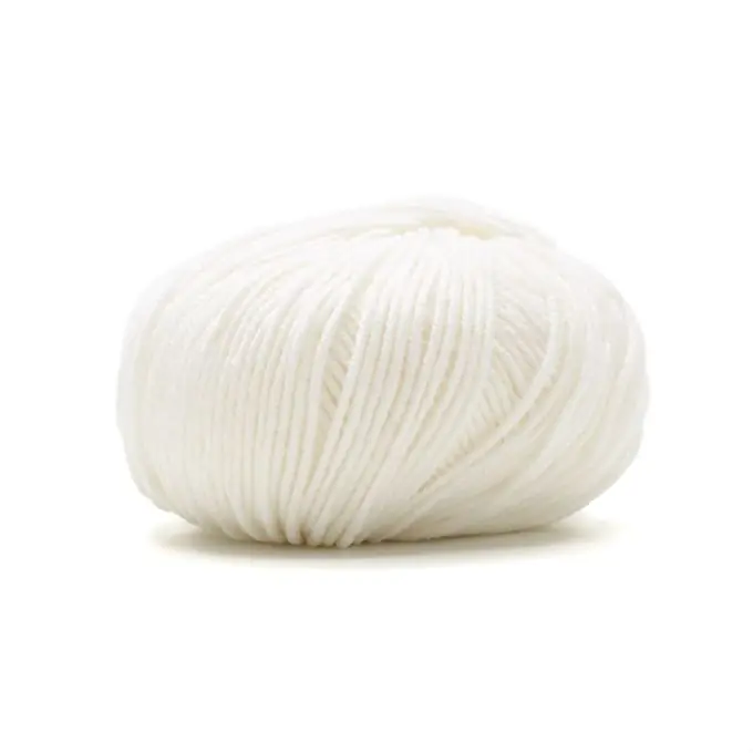 Wollstrickgarn Weiß 105cm Reine Schurwolle Highlight