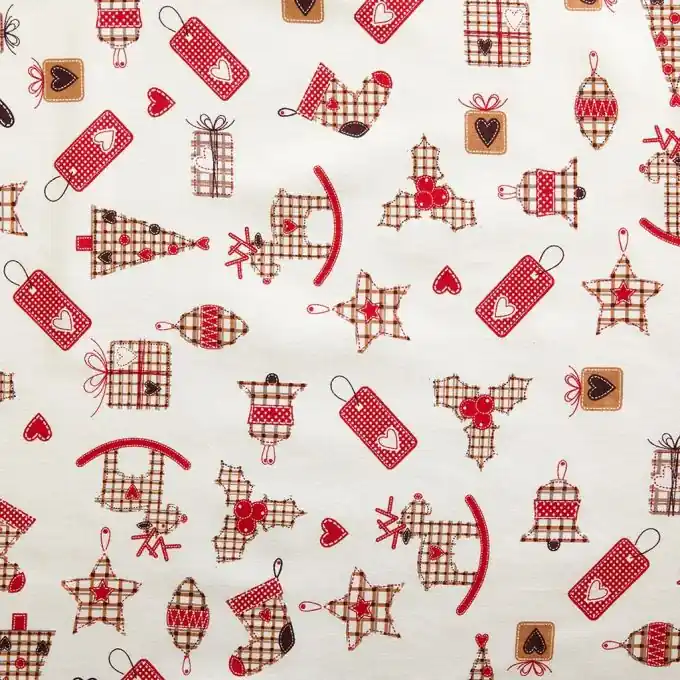 Bestseller Cretonne Stoff mit Geschenkmotiv, 140cm Breite