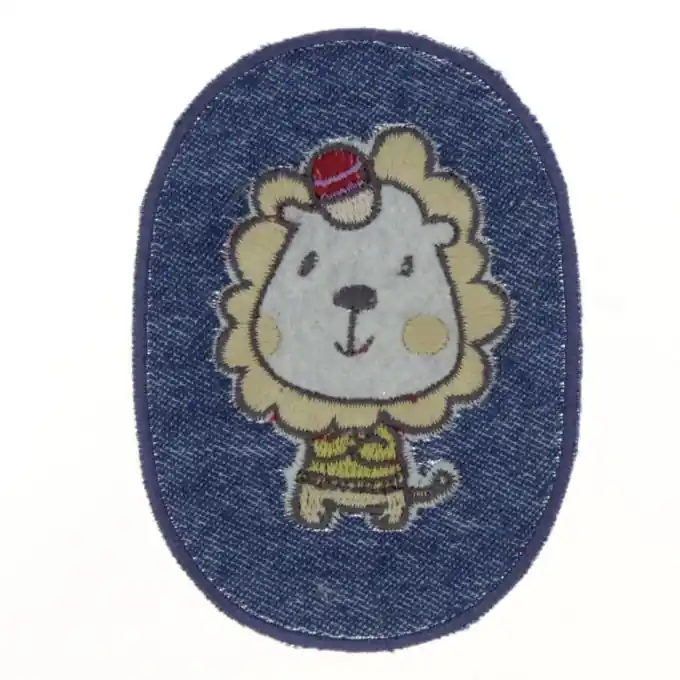 Beliebt Bügelbild Jeans Löwe