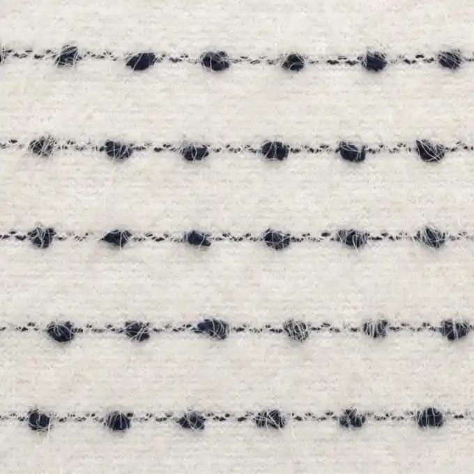 Großbreite Strickstoff Weiß-Blau 170cm Kracherpreis