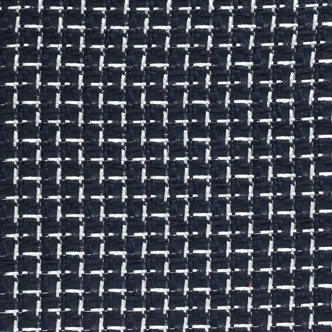 Marineblauer Tweed mit Silber 145 cm Laize Top-Preis