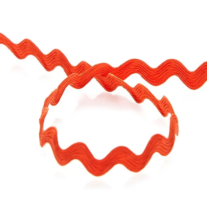 Zackenlitze, orangefarben, 12 mm Weltweiter Versand