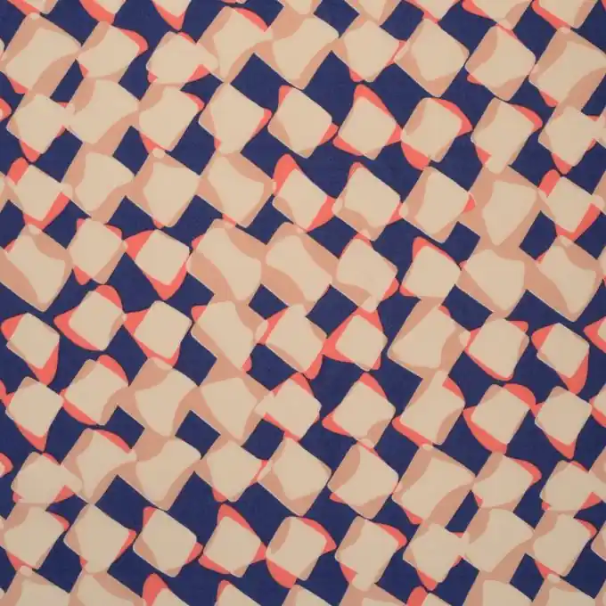 Neu Im Sortiment Viskosestoff Karos blau