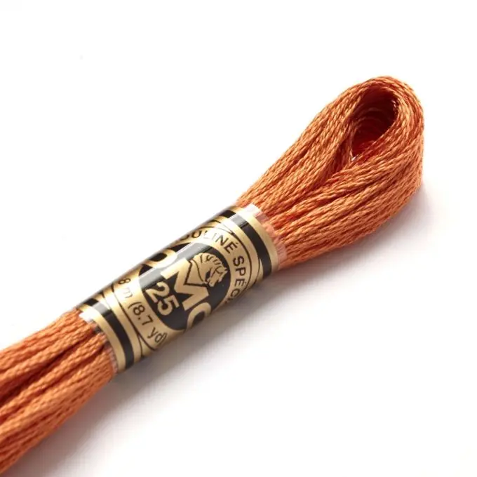 Mouliné-Faden für Stickerei – Gelb- und Orangetöne – COL 3776 Neu