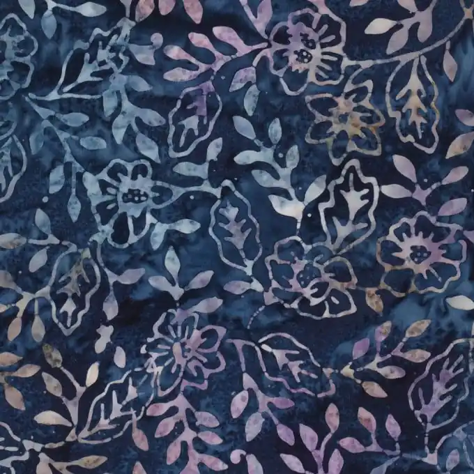 Kostenloser Versand Batik-Stoff Marine Palmenmuster 145cm Breite