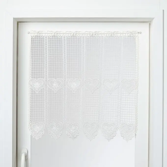 Scheibengardinen Makramee Herz Hochwertig