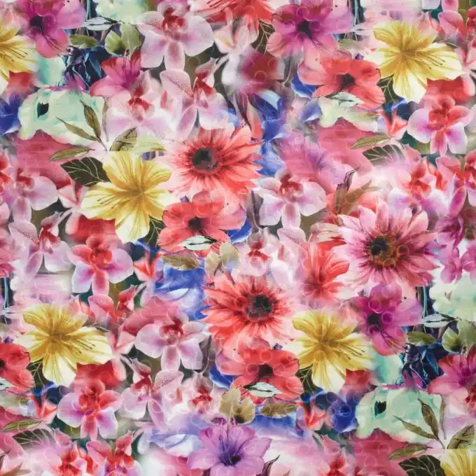 Blumen Neoprenstoff 152cm Breite Hochwertig
