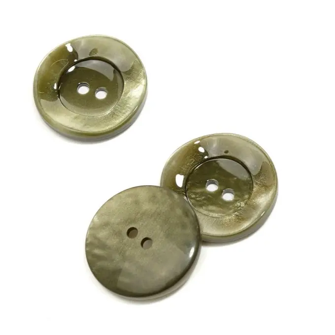 Geld-Zurück-Garantie Knopf 2 Löcher khaki