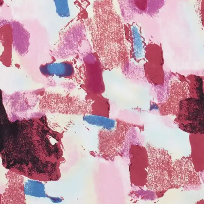 Satin-Stoff mit Quadratdruck 145cm Breite Premium