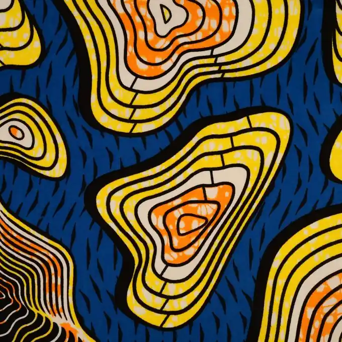 African Wax-Stoff Boules 116cm Breite Im Trend