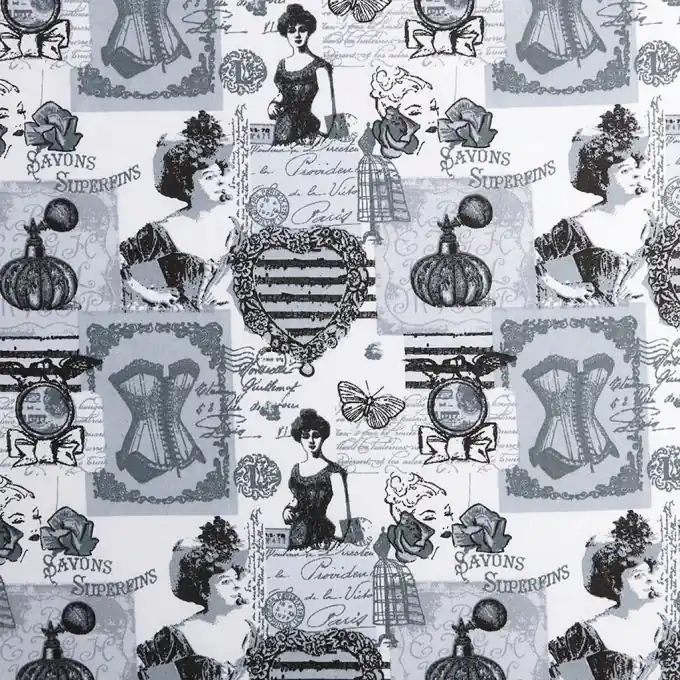 Belle Epoque Cretonne Stoff 140 cm Breite Jetzt Kaufen