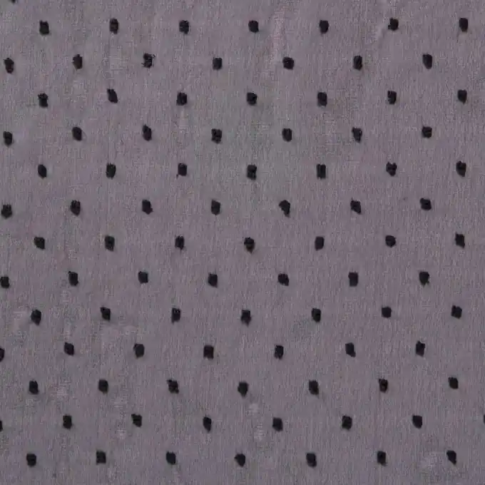 Mengenrabatt Schwarzer Plumetis Voile Stoff 142 cm Breite