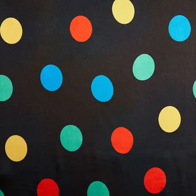 Top-Seller Satinstoff Punkte bunt