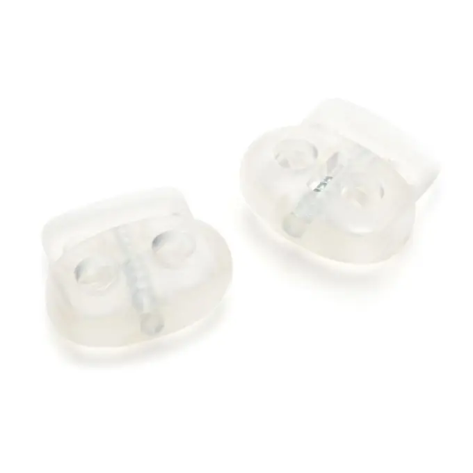 Mega-Angebot Kordelstopper mit 2 Löchern aus Kunststoff, transparent