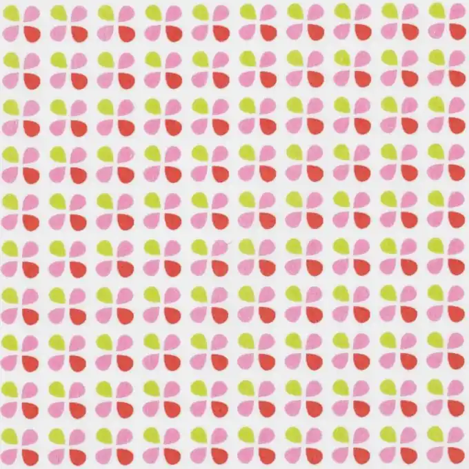 Handgefertigt Baumwollstoff Blumen fuchsia