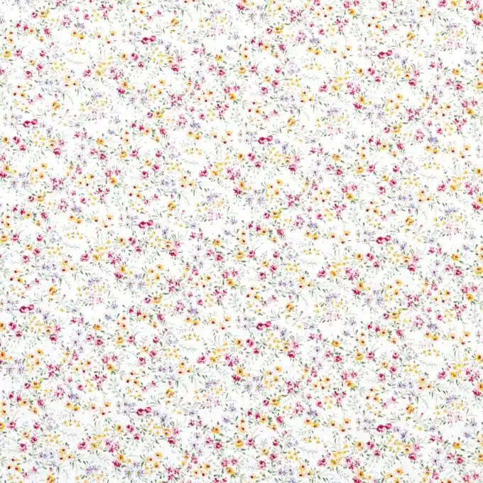 Direktkauf Popeline-Stoff Rosa Blumen 112 cm Breite