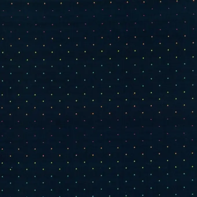 Marineblauer Baumwollstoff Plumetis Arc-en-Ciel, 145cm Kostenloser Rückversand