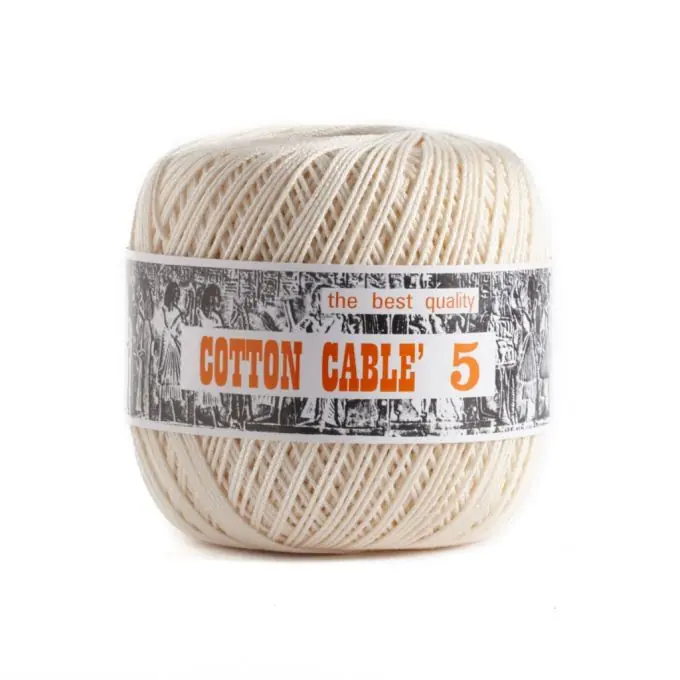 Gezwirnter Baumwoll-Häkelgarn Nr. 5 – Beige bis Braun Highlight