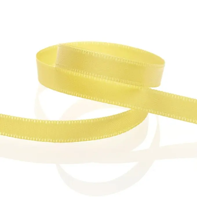 Knallerangebot Doppelseitiges Satinband 6mm Mittelgelb