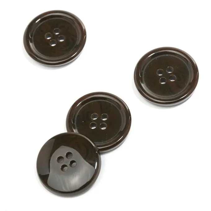 Handgefertigt 4-Loch-Knopf 22mm Braun