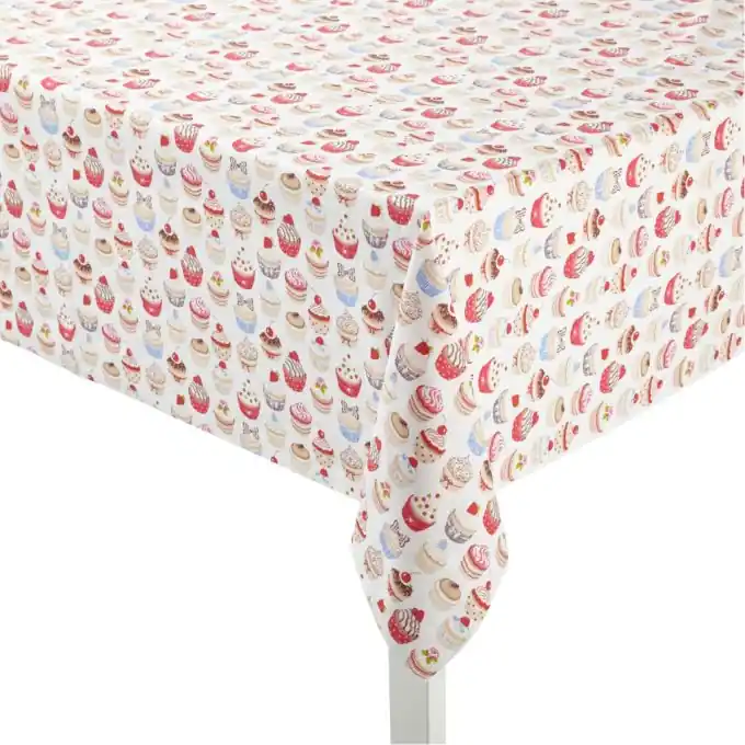 Beschichteter Stoff für Tischdecken Mini-Cupcake Im Trend