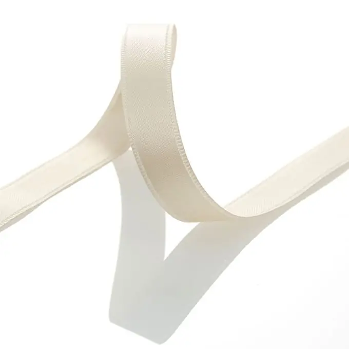 Doppelseitiges Satinband Beige 11mm Super-Preis