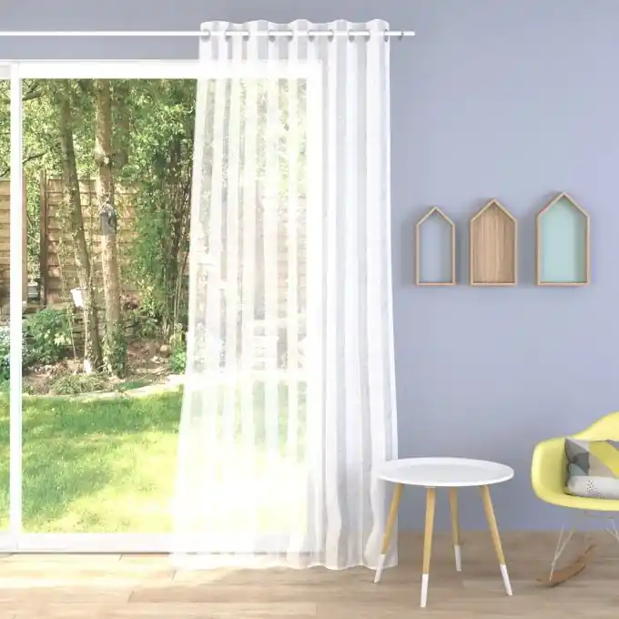 Beschwerte Gardinen Flotte, weiß, in großer Breite Sofort Bestellen