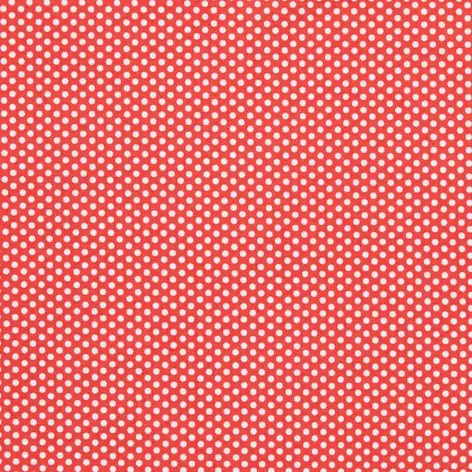 Roter Baumwollstoff mit Punkten 160cm Breite Highlight