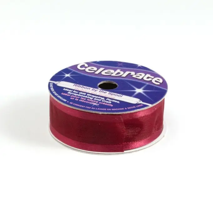 Organzabandspule 20 mm – Bordeauxrot Beliebt