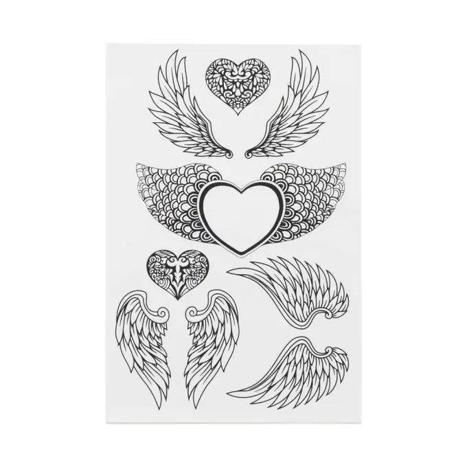 Neue Kollektion Bügelbild Engelsflügel Schwarz