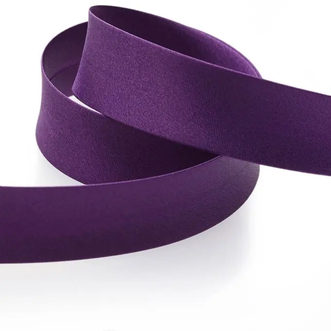 Satin-Schrägband aus Polyester, dunkelviolett, 20 mm Knallerangebot
