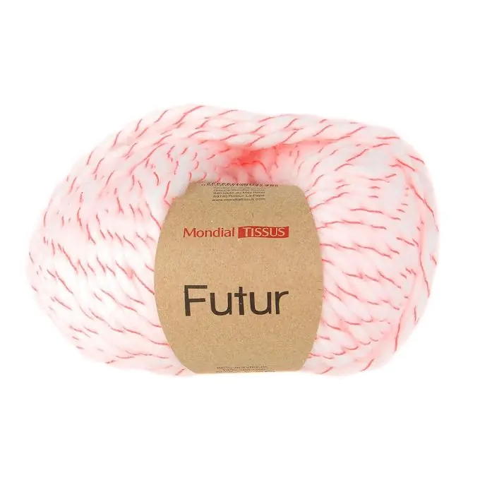 Kracherpreis Zweifarbiges Strickgarnknäul Weiss/Rosa