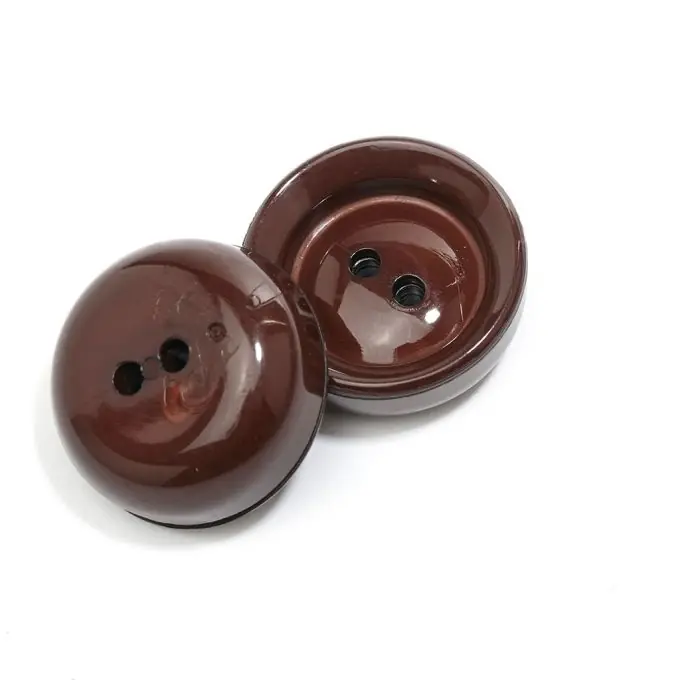 Hochwertig Set aus 2 Knöpfe – braun