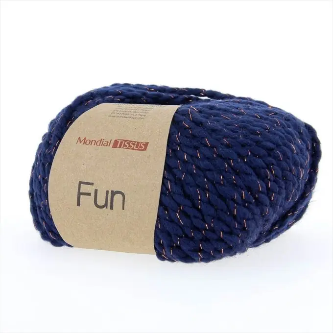Schnäppchen Strickgarnknäuel Fun – Marineblau
