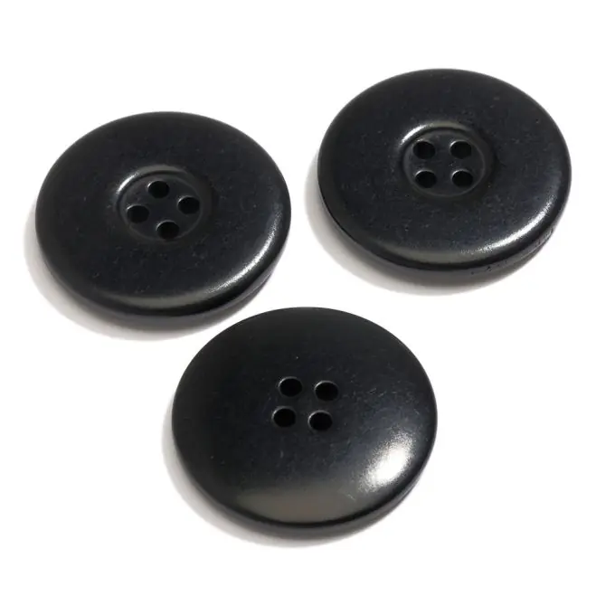 Nur Für Kurze Zeit Schwarzer Corozo 4-Loch-Knopf 27mm