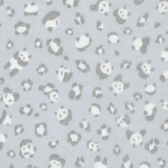 Grauer Panda Baumwollvoile 110 cm Breite Letzte Chance