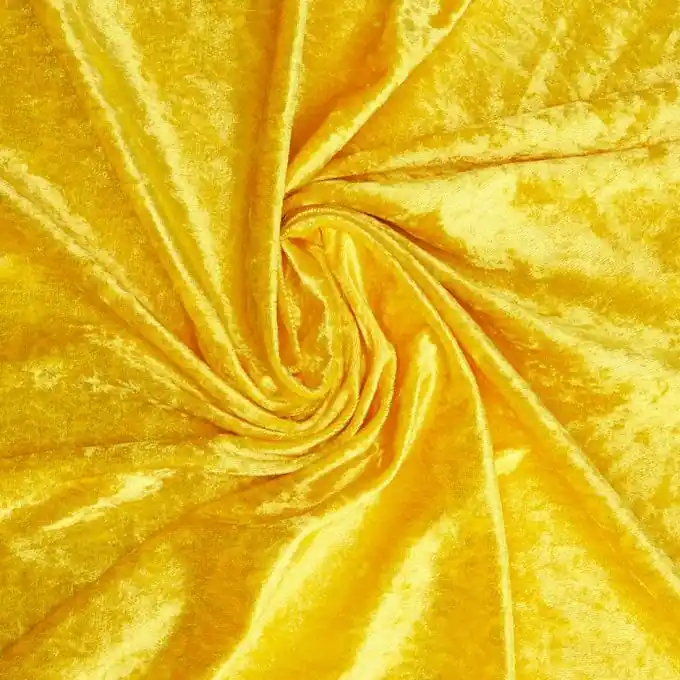 Zertifiziert Gelber Samtstoff Panne 150cm Breite