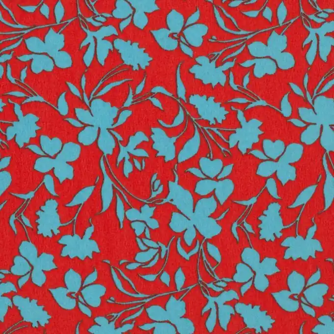 Angebot Bicolor Blumen Crêpe-Stoff 150cm Breit