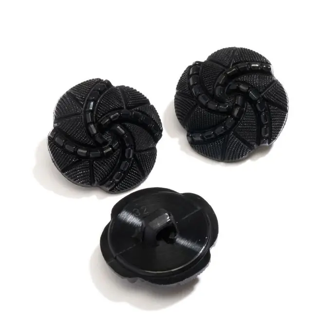 Schwarzer Knebelknopf 22mm Paspelstil Heißes Angebot