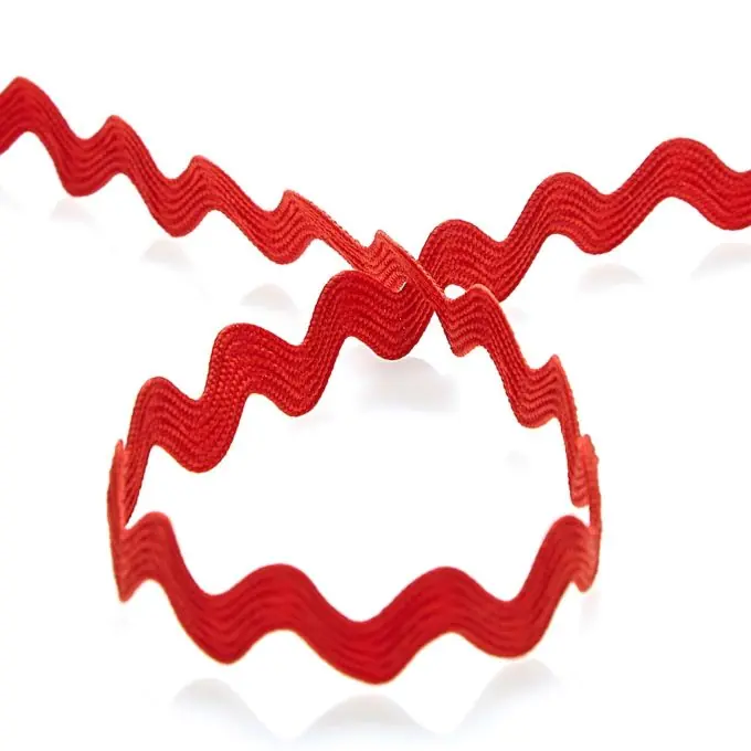 Neue Ware Zackenlitze, rot, 12 mm