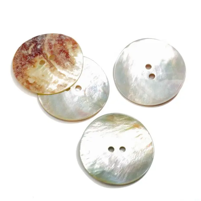 Perlmutt Zweiloch-Knopf 27mm – Naturfarben Bestpreis