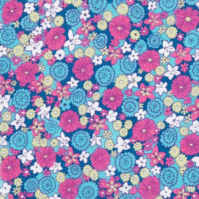 Baumwollstoff Leichter Druck Seerose 145cm Breite Großhandel