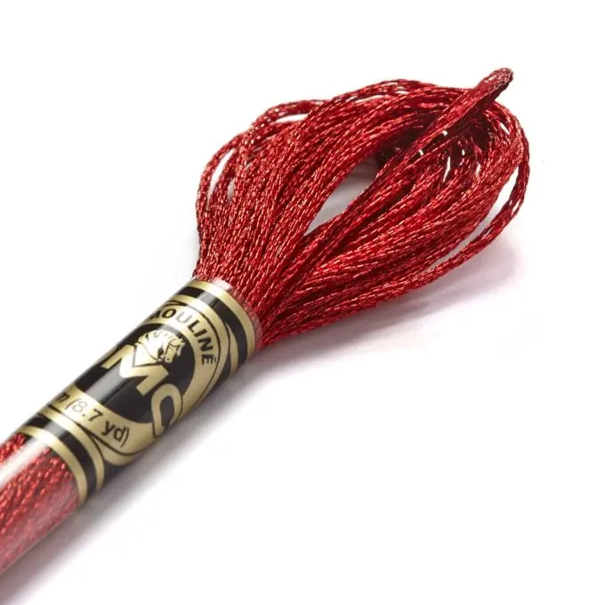 Mouliné, metallisiert, rot – COL E321 Großhandel