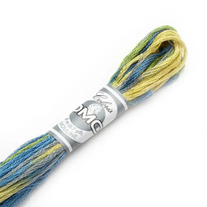 Garantierte Lieferung Mouliné-Faden Variation für Stickerei – Gelb und Blau – COL 4506