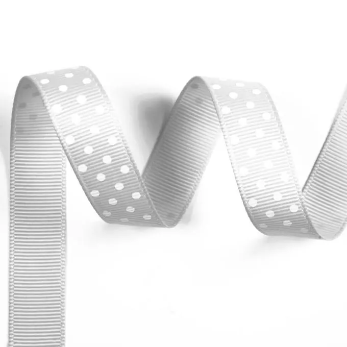Kostenfreie Lieferung Band Punkte grau weiß