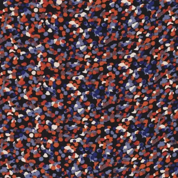 Billig Viskosestoff Punkte bedruckt 145 cm Breite